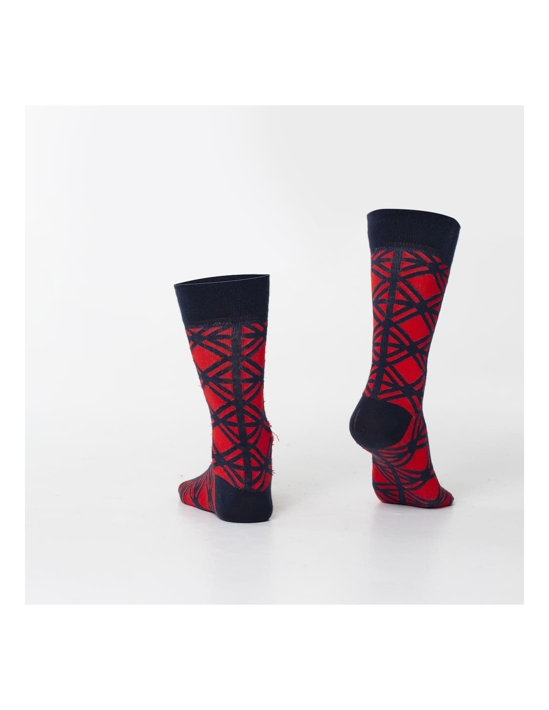 Navy blue men\'s socks with patterns SM17 - Online store - Boutique